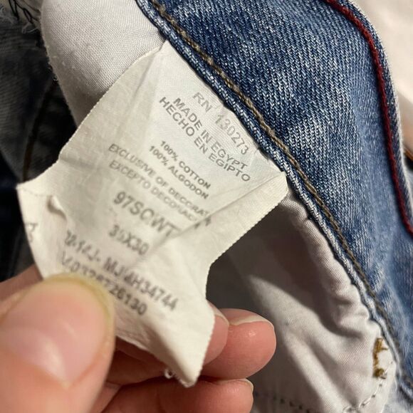 Wrangler Jeans Co Men's Jeans 30x30 Light Blue Loose Straight Zip Fly Casual - Picture 12 of 12